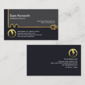 Carte De Visite Ligne électrique Creative Gold Building (Devant / Derrière)