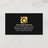 Carte De Visite Ligne électrique Gold Icons (Dos)