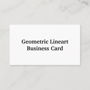 Carte de visite ligne géométrique