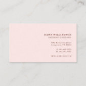 Carte De Visite Ligne géométrique minimaliste moderne Motif rose/r (Dos)