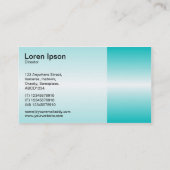 Carte De Visite Ligne Horizon - Cyan profond (Dos)