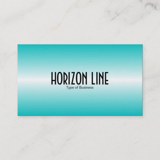 Carte De Visite Ligne Horizon - Cyan profond (Devant)