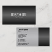 Carte De Visite Ligne Horizon - Noir et gris (Devant / Derrière)