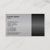 Carte De Visite Ligne Horizon - Noir et gris (Dos)