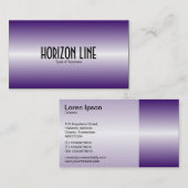Carte De Visite Ligne Horizon - Violet (Devant / Derrière)