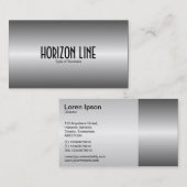 Carte De Visite Ligne horizontale - Gris (Devant / Derrière)
