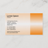 Carte De Visite Ligne horizontale - orange (Dos)