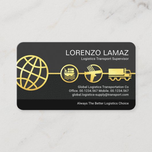 Carte De Visite Ligne logistique mondiale (Devant)