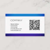 Carte De Visite Ligne moderne code du style QR de motif (Dos)