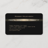 Carte De Visite Ligne moderne couverture de rayure d'or (Devant)