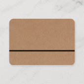 Carte De Visite Ligne noire - Carton (Dos)