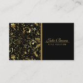 Carte De Visite Ligne Or Et Damas (Devant)