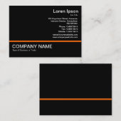 Carte De Visite Ligne orange v2 - Noir (Devant / Derrière)