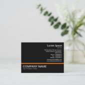 Carte De Visite Ligne orange v2 - Noir (Debout devant)