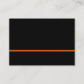Carte De Visite Ligne orange v2 - Noir (Dos)