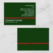 Carte De Visite Ligne rouge Asterisk - Vert foncé (Devant / Derrière)