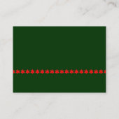 Carte De Visite Ligne rouge Asterisk - Vert foncé (Dos)