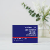 Carte De Visite Ligne rouge - Bleu foncé (Debout devant)