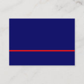 Carte De Visite Ligne rouge - Bleu foncé (Dos)