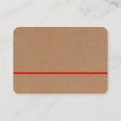 Carte De Visite Ligne rouge - Carton (Dos)