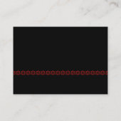 Carte De Visite Ligne rouge d'astérisque (contour) - Noir (Dos)