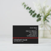 Carte De Visite Ligne rouge - Noir (Debout devant)