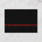 Carte De Visite Ligne rouge - Noir (Dos)