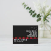 Carte De Visite Ligne rouge - Noir (Debout devant)