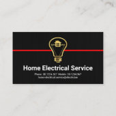 Carte De Visite Ligne rouge simple Noir Grunge (Dos)