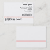 Carte De Visite Ligne rouge v2 - Noir sur blanc (Devant / Derrière)