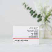 Carte De Visite Ligne rouge v2 - Noir sur blanc (Debout devant)