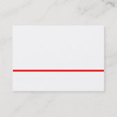 Carte De Visite Ligne rouge v2 - Noir sur blanc (Dos)