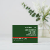 Carte De Visite Ligne rouge - Vert foncé (Debout devant)