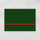 Carte De Visite Ligne rouge - Vert foncé (Dos)