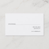 Carte De Visite Ligne simple vers texte (certain) (Dos)