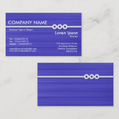 Carte De Visite Ligne trois hublots - Bleu brossé (Devant / Derrière)