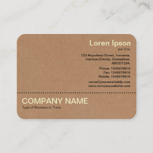 Carte De Visite Ligne v2 - Crème et noir - Carton