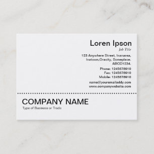 Carte De Visite Ligne v2 - Noir sur Blanc