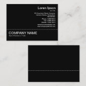Carte De Visite Ligne v2 - Noir sur Blanc (Devant / Derrière)