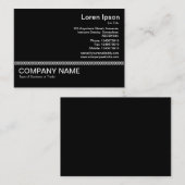 Carte De Visite Ligne v2 - Noir sur Blanc (Devant / Derrière)