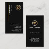 Carte De Visite Ligne verticale noire simple simple Président d'or (Devant / Derrière)