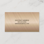 Carte De Visite Lignes Abstraites brossées (Dos)