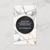 Carte De Visite Lignes Abstraites | Marbre (Dos)