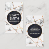 Carte De Visite Lignes Abstraites | Marbre (Devant / Derrière)