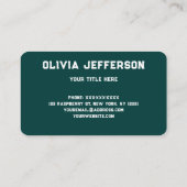 Carte De Visite Lignes Abstraites Vastes Artistiques Bleues Modern (Dos)