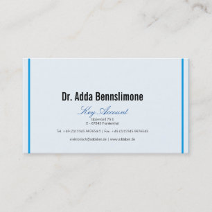 Carte De Visite Lignes, bleues, blanches
