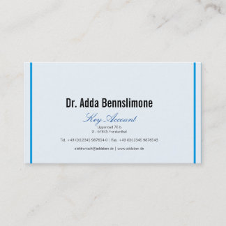 Carte De Visite Lignes, bleues, blanches