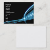 Carte De Visite Lignes bleues d'art (Devant / Derrière)