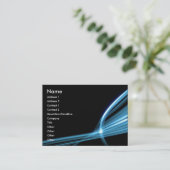 Carte De Visite Lignes bleues d'art (Debout devant)