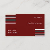 Carte De Visite Lignes carrées minimes noires et blanches élégante (Dos)